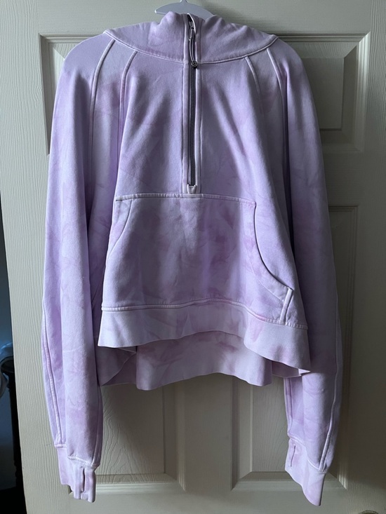 lululemon athletica Tops - Lululemon Scuba Oversized Half Zip Hoodie Dye Lavender XL XXL NWT